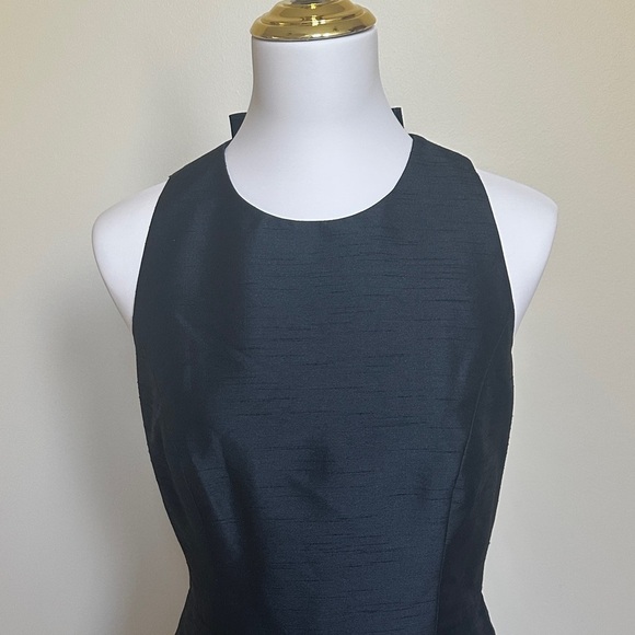 Alfred Sung D734 Black Halter Bow Back Mermaid Gown Size 8 |Formal Bridesmaid - Picture 3 of 9